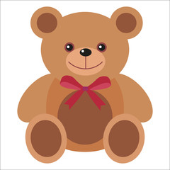Obraz premium Teddy bear on white background