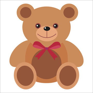 Teddy bear on white background