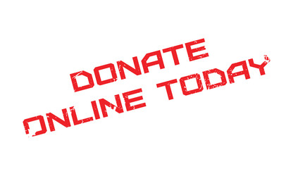Donate Online Today rubber stamp. Grunge design with dust scratches. Effects can be easily removed for a clean, crisp look. Color is easily changed.