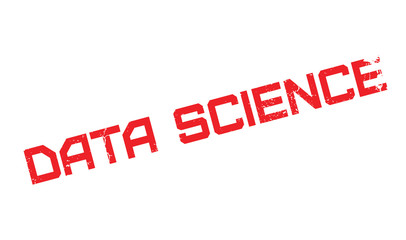 Data Science rubber stamp. Grunge design with dust scratches. Effects can be easily removed for a clean, crisp look. Color is easily changed.