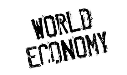 World Economy rubber stamp. Grunge design with dust scratches. Effects can be easily removed for a clean, crisp look. Color is easily changed.