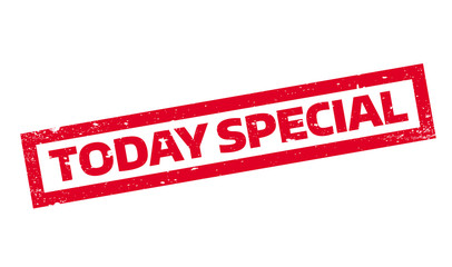 Fototapeta premium Today Special rubber stamp. Grunge design with dust scratches. Effects can be easily removed for a clean, crisp look. Color is easily changed.
