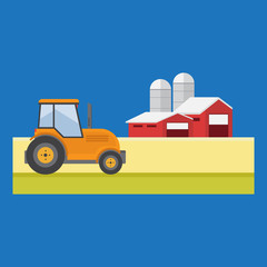 Agriculture and Farming. Agribusiness. Rural landscape vector © 3dwithlove