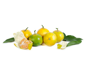Mandarin isolated on white background