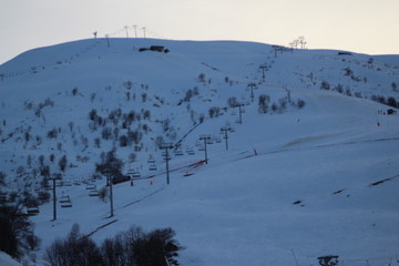 paysage de montagne en hiver