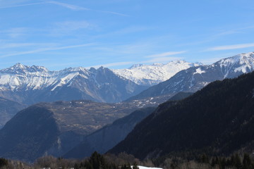 paysage de montagne en hiver