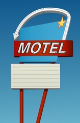 vintage style sign with copy space. Sky is removable in vector version