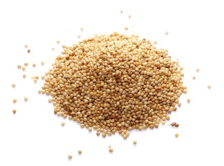 pile millet isolated on white background