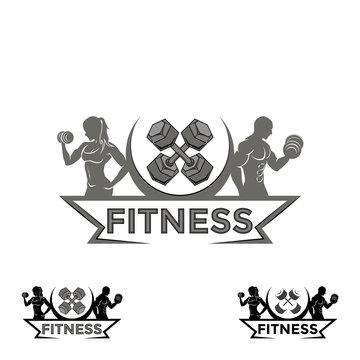fitness emblems, logo design
