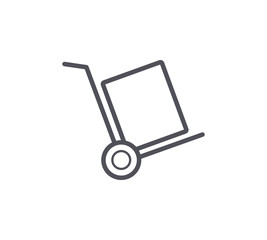 Handcart Line Icon