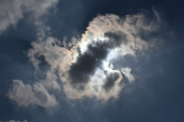 Fototapeta na wymiar 太陽光を遮断する雲