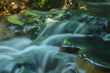 Nature waterfall in deep forest