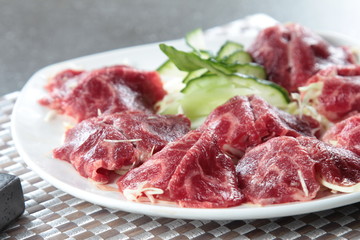 raw beef