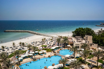 Naklejka premium Ajman. August 2016. Beach hotel Ajman Saray.