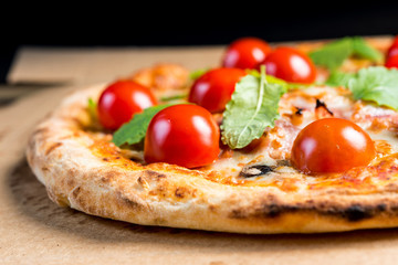 tasty pizza on a the table