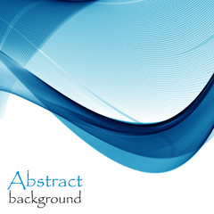 Abstract background with blue waves