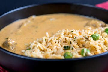 Handmade Indian curry chicken rice