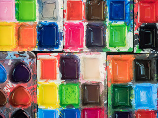 Multi Colour Palette Paint background
