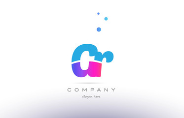 gr g r  pink blue white modern alphabet letter logo icon template