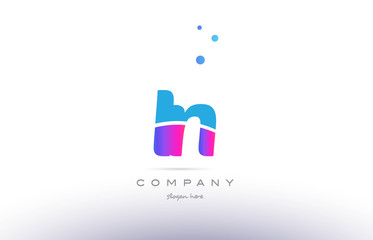 in i n  pink blue white modern alphabet letter logo icon template