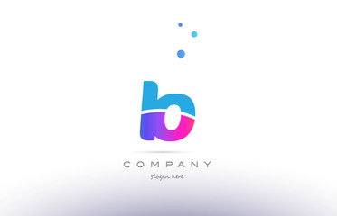 io i o  pink blue white modern alphabet letter logo icon template