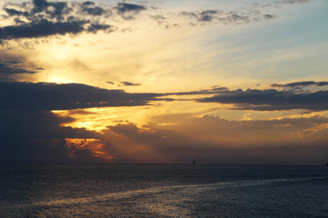 Sunset in Dubrovnik old town, Croatia 