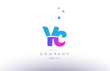 Fototapeta premium yc y c pink blue white modern alphabet letter logo icon template