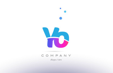 yo y o  pink blue white modern alphabet letter logo icon template
