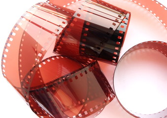 isolated image of photographic film closeup