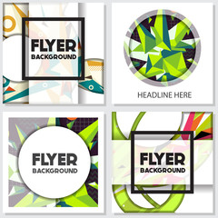 Low Poly Flyer style background Design Template