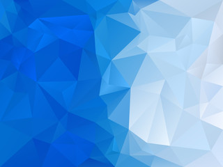 Obraz premium vector abstract irregular polygon background with a triangle pattern in sky blue color - diagonal gradient