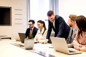 Business people working in office