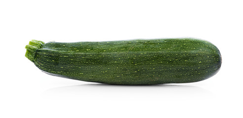 green zucchini vegetables isolated on white background