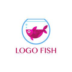 Obraz premium Vector goldfish, aquarium, fish, icon, logo, design, symbol, pet store