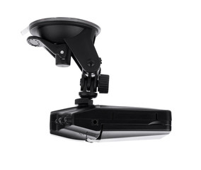 Car camera video recorder isolated on white background