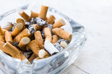 Butts in the ashtray