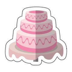 wedding cake sweet dessert vector illustration eps 10