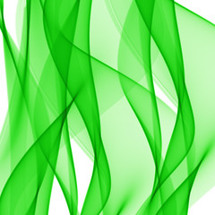 Fototapeta na wymiar Abstract background with green waves