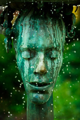 Crying fountain with termal water in Karlovy Vary