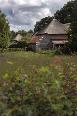 Fototapeta na wymiar Dutch village in the Netherlands. Countryside Zuidwolde Drente. Countryside. Farmhouse