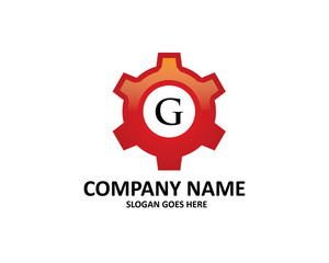 Obraz premium G Letter Gear Logo