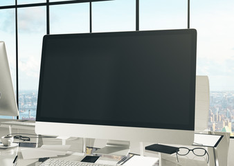 Blank computer screen