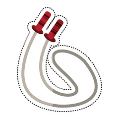 cartoon jumping rope gym sport vector illustration eps 10