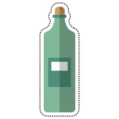 cartoon bottle juice fresh healthy vector illustration eps 10