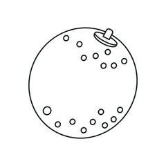 orange nutrition healthy diet outline vector illustration eps 10