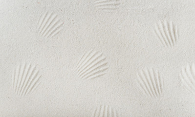 Fototapeta na wymiar white sand with traces of sea shells