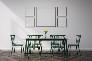 Dining room with pictures