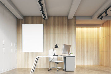 CEO office with a poster, close up