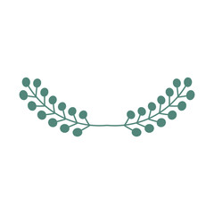 cute garden leafs decoration vector illustration design