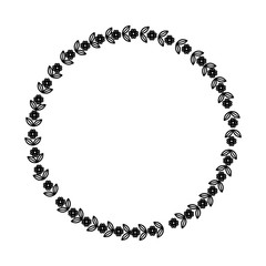 floral wreath decoration card vector illustration design